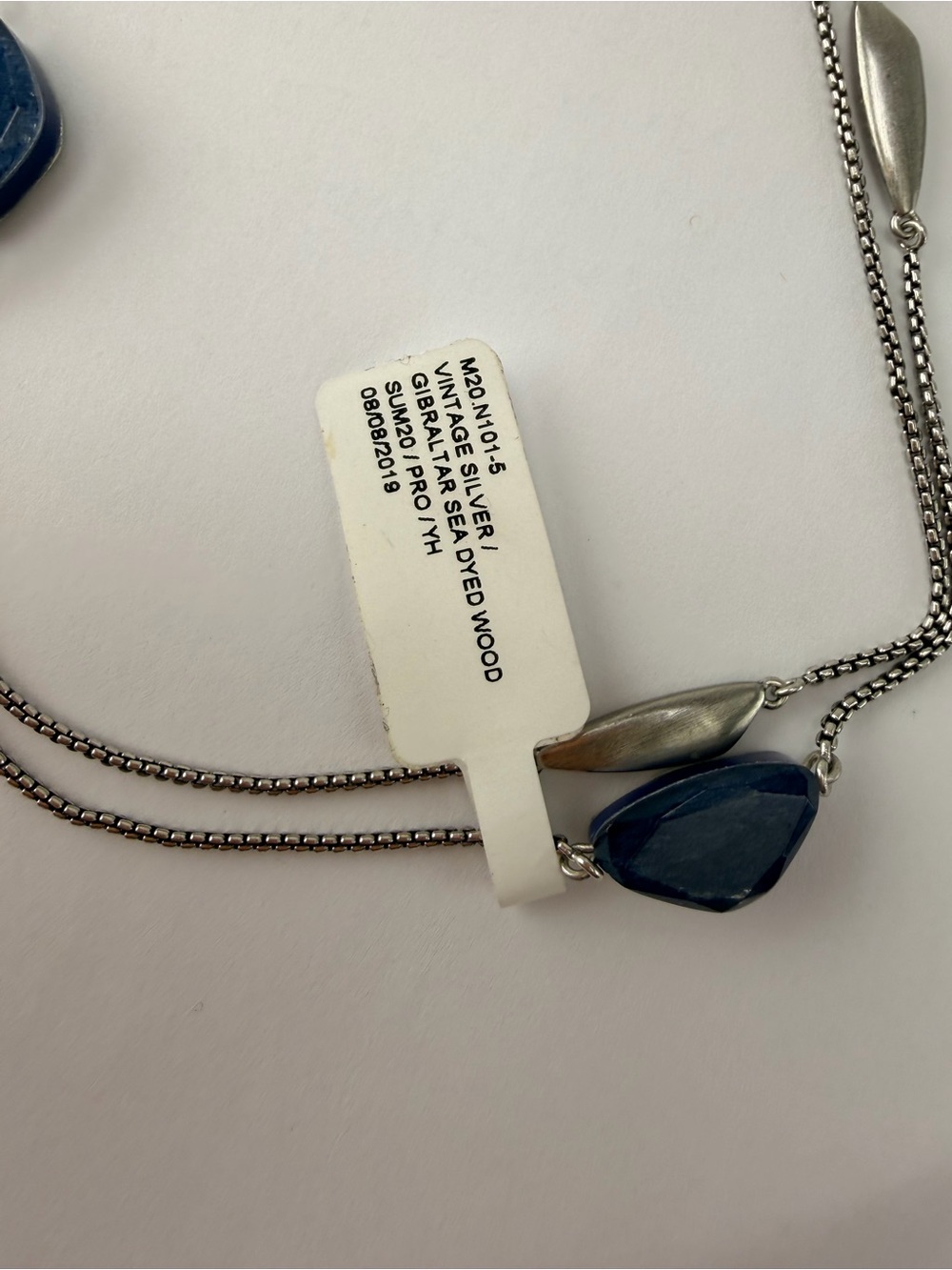 Kendra Scott Silver Multi-Strand Lapis Blue Pendant Necklace - Picture 6 of 6